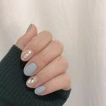 pastel matte blue korean