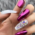 pink chrome crystal design