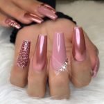 pink chrome rhinestone