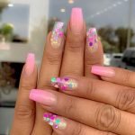 pink glitter clear