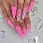 pink glitter glass