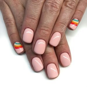 rainbow on pinky