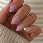 rainbow pastel tips cool