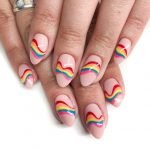 rainbow stripe on stiletto