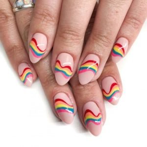 rainbow swirl striping