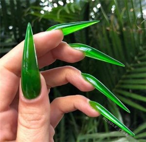 long stiletto green jelly
