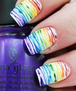 painted rainbow striping