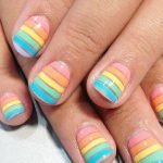 spring pastel stripe clear