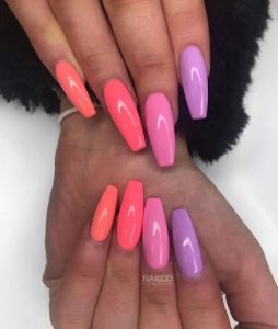 pink purple rainbow coffin