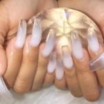white ombre clear tip