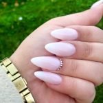 almond milky white embellished