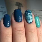 blue teal swirl gel