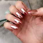 coffin rose gold chrome