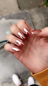 simple rose gold chrome
