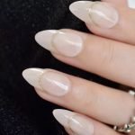 french tip milky white
