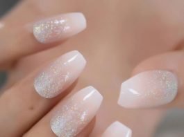 milk white ombre coffin