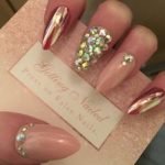 iridescent rhinestone rose chrome