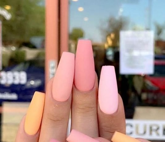 pink tone coffin acrylics