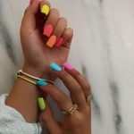 neon rainbow gel