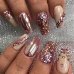 nude rose gold chrome