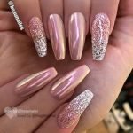ombre rose gold chrome