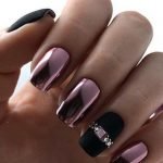 black mauve mirror