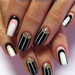 black white pink design fancy