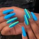 blue neon yellow stripe