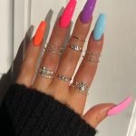 bright color rainbow long