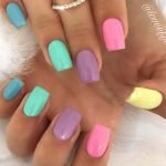 bright pastel different colors