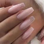 classy nude glitter ombre