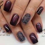 dark maroon glitz