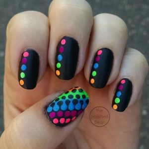 matte black neon rainbow