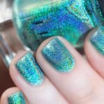 holographic teal polish