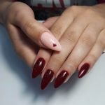 maroon minimal heart