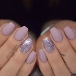 matte mauve glitter coffin