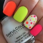 matte neon polka dot
