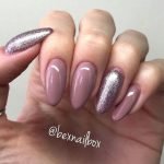 mauve almond glitter