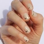 metallic horizonal stripe nude classy