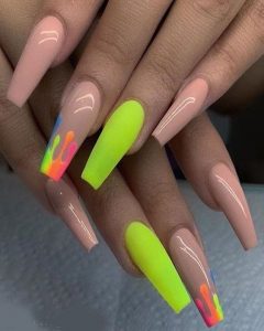 long neon rainbow
