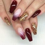 ombre maroon glitter