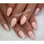 peach glitter coffin