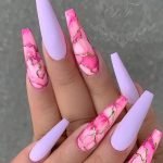 pink gold marble long