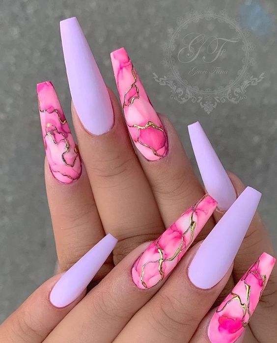 long pink marble