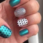 polka dot teal