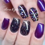 purple dark glitz coffin