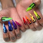rainbow neon slime