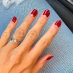reverse french tip maroon