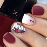 rose maroon nails