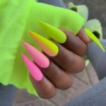 stiletto neon ombre